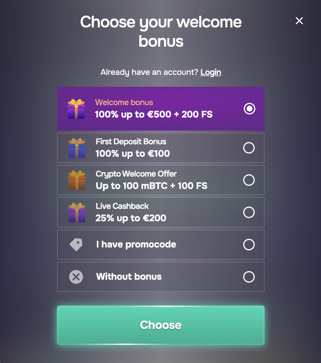 sg casino promo code